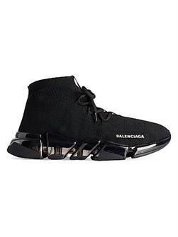 Кроссовки Balenciaga Speed 2.0 с прозрачной подошвой и 3D трикотажем на шнуровке 11028319