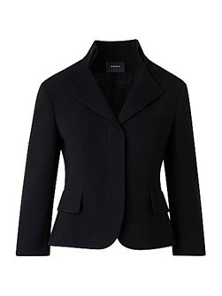 Куртка из шершащего крепа Amber от Akris с отложным воротником, рукавами до запястья и боковыми карманами 11012997