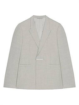 Структурированный пиджак Slim Fit от Givenchy из 100% мериносовой шерсти с потайной застежкой, Италия 11008482