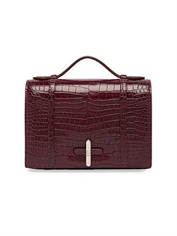 Malone Souliers Сумка May из крокодильей кожи, 13х18х7 см, с замком и съемной цепочкой 11015006