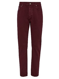 Джинсы Brunello Cucinelli с пятью карманами и мягким кроем, 100% хлопок, Италия 11016324