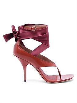 Кожаные сандалии Leliu 95MM с пряжкой Gancio и атласной лентой от Ferragamo 11027241