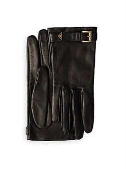 Prada Перчатки из замши, 100% натуральная овчина, с шелковой подкладкой и эмалевым логотипом 11028646