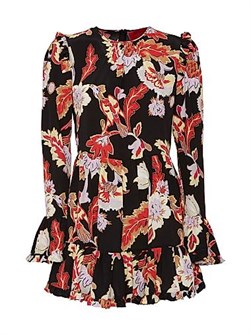 Короткое шелковое платье Visconti от La Double J с рукавами на манжетах 11030643