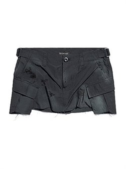 Юбка-капри Cargo из лёгкого хлопкового рипстопа с регулируемыми поясами и карманами от Balenciaga, Италия 11008785