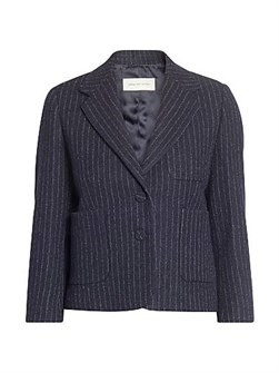 Пиджак Bamis из 100% шерсти Dries Van Noten с металлизированными полосками, рукава три четверти 11014007