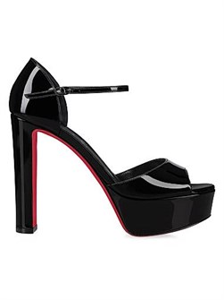 Лакированные кожаные сандалии Christian Louboutin с каблуком 130 мм 11018977