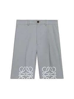 Шорты Loewe Anagram с логотипом, карманами и пуговицами, 95% хлопок, производство Италия 11012903