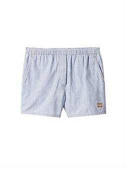 Шорты-бермуды Miu Miu из кружевной ткани в полоску с вышитым логотипом и боковыми карманами 11013437