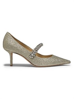 Туфли с открытым носком Jimmy Choo Bing 65MM с блестящим верхом и заостренным носом 11022605