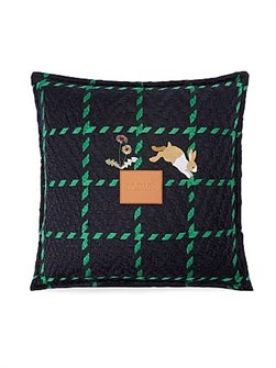 Loewe Подушка Picnic Bunny из смеси шерсти и кашемира, 46 см x 46 см, с вышивкой в виде кролика, кожаная 11026036