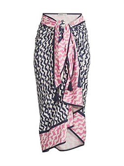 Change of Scenery Парео Melanie Elysia Waves с геометрическим узором и завязкой на талии, 100% вискоза 11013629