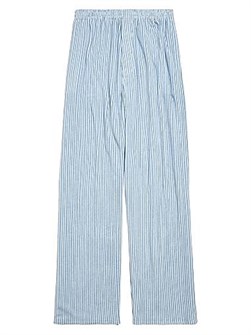 Пижамные штаны Balenciaga из легкого полосатого флиса с завышенной талией и эластичным поясом, Италия 11015064