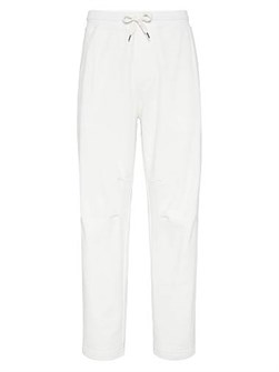 Brunello Cucinelli Штаны из технокоттона с ребристым поясом и карманами, 95% хлопок, Италия 11015685