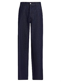 Officine Generale Широкие джинсы Nemir из денима Officine Generale с поясом, итальянская ткань 11011745