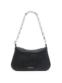 McQueen Мини-сумка из кожи T-Bar с цепочным ремешком, внутренним карманом и застежкой-молнией 11025174