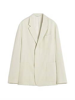 Куртка свободного кроя из шерстяной смеси Lanvin с одной застёжкой на пуговицу и подкладкой из 100% бенберга 11010522