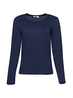 Лонгслив укороченный из хлопкового слэба Wilt с круглым вырезом, 100% хлопок 11014984