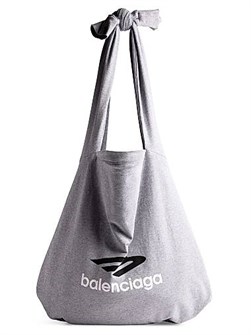 Balenciaga Сумка-хобо из джерси с двумя ручками, двумя карманами и внутренним карманом на молнии, 23,6 x 18,5 см 11016693