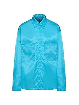 Свободная нейлоновая куртка-рубашка с двумя карманами и подкладкой от Valentino Garavani 11020786