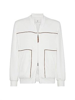 Худи из техно-хлопка с двумя застежками и карманами от Brunello Cucinelli, Италия 11029850