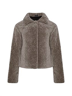 Шерстяная куртка из южноафриканского ягнёнка Gorski с крылатым воротником и прямыми рукавами 11020252