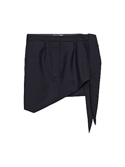 Юбка мини для девочек Prada из мохера с боковой застежкой и карманами, 60% мохер, 40% флисовая шерсть 11013447