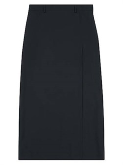 Шерстяная юбка Balenciaga из твилового трикотажа с разрезом, универсальная модель, производство Италия 11015318