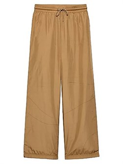 Лёгкие брюки Prada из переработанного нейлона с эластичным поясом и широкими штанинами 11020723