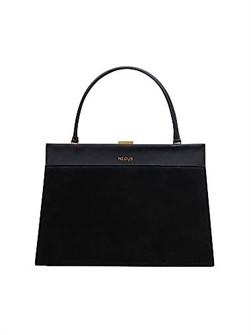 Neous Кожаная и замшевая сумка Bellatrix с ручкой, размерами 30 см x 20 см x 7,5 см, с замком push-lock 11021831