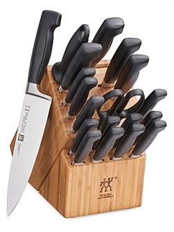 ZWILLING J.A. Henckels Набор кухонных ножей Four Star, 20 предметов, высокоуглеродная сталь, эргономичные рукоятки, закаленные лезвия 11024547