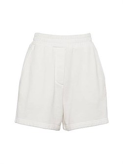 Повседневные шорты Prada из лёгкого мохера с высокой талией и тканевым поясом, элегантно подчёркивающие силуэт 11014151