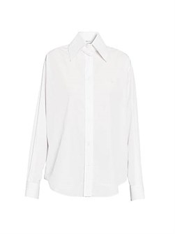 Рубашка McQueen из хлопкового твила с кнопками, длинными рукавами и отложным воротником, Италия 11024241