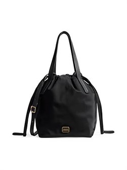 Khaite Универсальная сумка из нейлона и кожи с завязками, ручками и карманом - 22x19x22 см 11014072