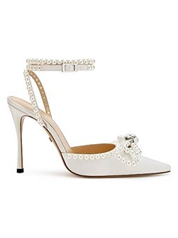 Туфли на каблуке 110 мм с двойным бантом из сатина Mach &amp, Mach 11024949