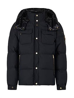 Куртка Suthep Gold от Moose Knuckles с капюшоном, карманами и утеплителем из пуха с ответственным источником 11012617