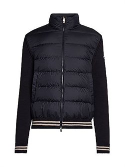 Женский утеплённый вязаный кардиган Moncler с пуховым наполнителем и хлопковым вельветом 11014832