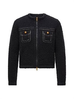 Кардиган Moncler из шерсти и хлопка с пуховым наполнителем для холодной погоды 11016498