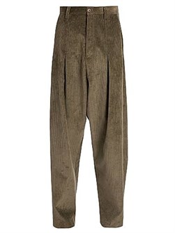 Кашемировые брюки-хараджу Loewe из мягкого хлопка со складками и поясными петлями, Италия 11009886