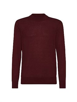 Лёгкий шёлковый и хлопковый свитер Brunello Cucinelli с круглым вырезом и рукавами в рубчик, произведённый в Италии 11015614