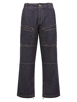 Moncler Genius Джинсы из реактивного денима Moncler x Mercedes-Benz от Nigo с застежкой на молнии и кнопках, Италия 11010433