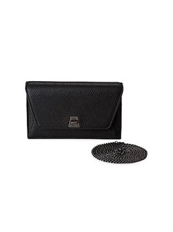 Akris Мини-сумочка из кожи в форме конверта с шестью карманами для карт и съёмным ремешком 11016701