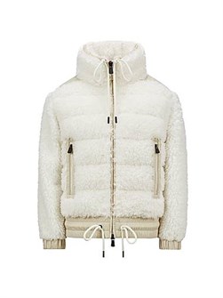 Кардиган Moncler Grenoble из плюшевого флиса с пуховым наполнителем и утеплёнными спиной и рукавами 11024304