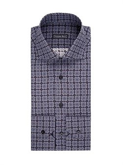 Шелковая рубашка Salerno от Stefano Ricci с принтом и воротником cutaway, 100% шелк, комфортная посадка 11012882