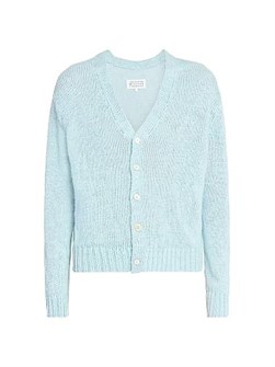 Кардиган Maison Margiela из мягкого конопляного волокна с V-образным вырезом и застежкой на пуговицы 11024265