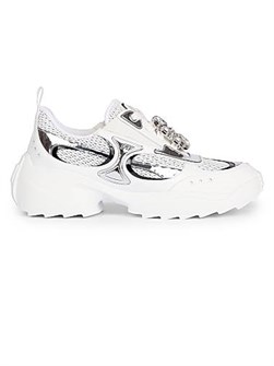 Roger Vivier Кроссовки Motor Run Strass Tech из неопрена с круглым носком и кожаной подкладкой, произведенные в Италии 11022120