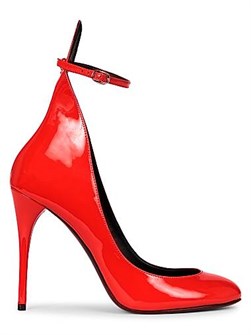 Кожаные туфли Alaia на каблуке 90 мм с круглым носом и застежкой на пряжку 11017777