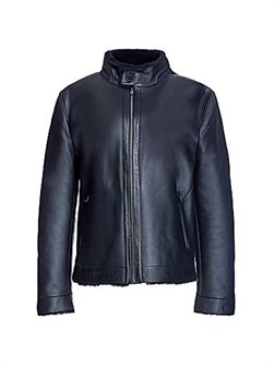 Мужская шуба Maximilian из нубукового ягнёнка с прямым рукавом и воротником на пуговицах 11025449