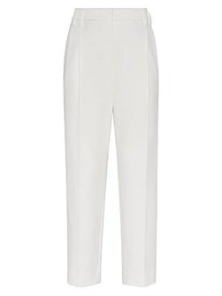 Брюки-слоучи из эластичного хлопка с двойной складкой и монельным декором от Brunello Cucinelli, Италия 11014181