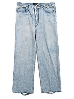 Ультраширокие джинсы Balenciaga из японского твила, 100% хлопок, производство в Италии 11024521